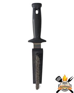 Spazzola grill manico corto nero